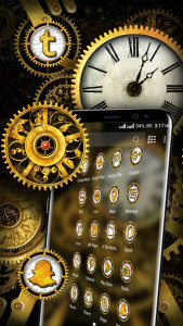 اسکرین شات برنامه Machine Clock Launcher Theme 3