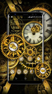 اسکرین شات برنامه Machine Clock Launcher Theme 1