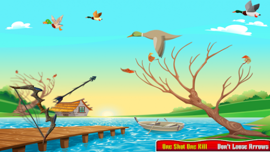 اسکرین شات بازی Real Duck Archery 2D Bird Hunting Shooting Game 4