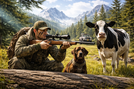 اسکرین شات 2 بازی Jungle Cow Hunt : Cow Game