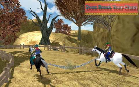 اسکرین شات بازی Chained Horse Racing Game-New Horse Derby Racing 4