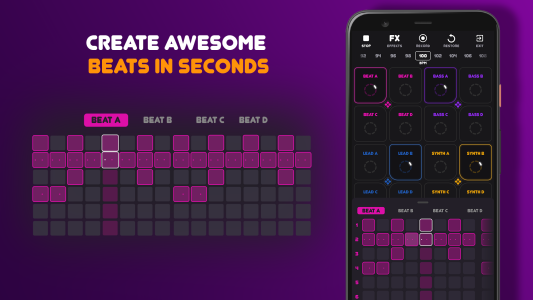 اسکرین شات 2 برنامه Beat Machine: Music Maker & DJ