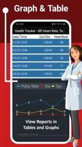 اسکرین شات 3 برنامه Blood Pressure Monitor (BP)