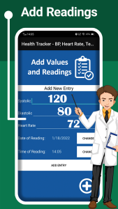 اسکرین شات 2 برنامه Blood Pressure Monitor (BP)