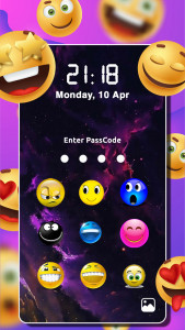 اسکرین شات برنامه Emoji Lock Screen 1