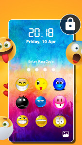 اسکرین شات برنامه Emoji Lock Screen 5