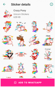 اسکرین شات برنامه Unicorn Stickers for WhatsApp - WAStickerApps 🦄 3