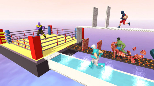 اسکرین شات بازی Superhero Bridge Race 3D 1