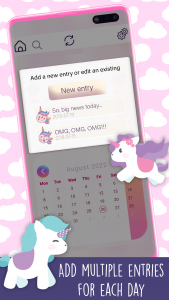 اسکرین شات برنامه Unicorn Diary With Lock 6