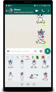اسکرین شات برنامه Unicorn Whatsapp Sticker Pack 2