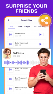 اسکرین شات برنامه Voice Changer Call Voice 3