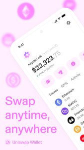 اسکرین شات 1 برنامه Uniswap: Crypto & NFT Wallet