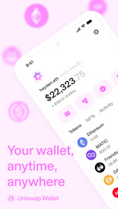 اسکرین شات 1 برنامه Uniswap: Crypto & NFT Wallet