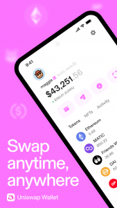 اسکرین شات برنامه Uniswap: Crypto & NFT Wallet 1