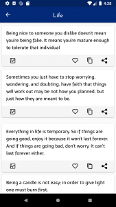 اسکرین شات 7 برنامه Positive Quotes