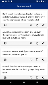 اسکرین شات 5 برنامه Positive Quotes