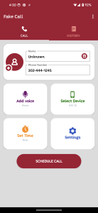 اسکرین شات 1 برنامه Fake Call - Prank