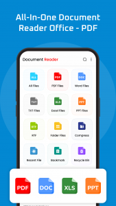 اسکرین شات 1 برنامه Document Reader: PDF, DOC, PPT