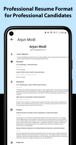 اسکرین شات برنامه Resume Builder - CV Maker 4