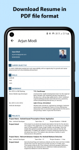 اسکرین شات برنامه Resume Builder - CV Maker 7