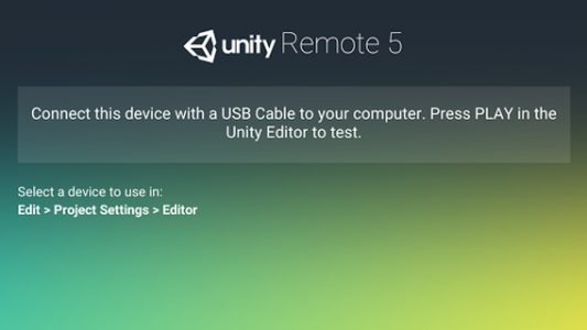 اسکرین شات برنامه Unity Remote 5 3