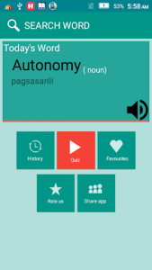 اسکرین شات برنامه English to Tagalog Dictionary 1