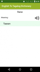 اسکرین شات برنامه Tagalog to English Dictionary 4