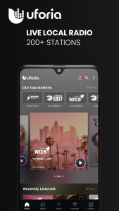 اسکرین شات 1 برنامه Uforia: Radio, Podcast, Music