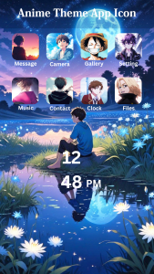اسکرین شات 1 برنامه Anime Wallpaper Theme App icon