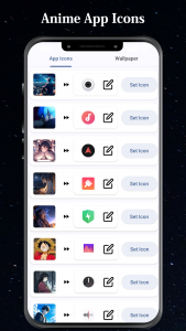 اسکرین شات 5 برنامه Anime Wallpaper Theme App icon