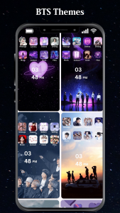 اسکرین شات برنامه BTS Wallpaper Theme App Icons 4