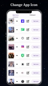 اسکرین شات برنامه BTS Wallpaper Theme App Icons 6