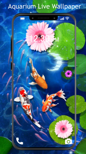 اسکرین شات برنامه Fish Live Wallpaper Koi 5