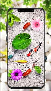 اسکرین شات برنامه Fish Live Wallpaper Koi 1