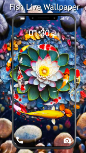 اسکرین شات برنامه Fish Live Wallpaper Koi 4