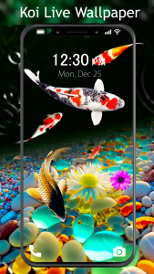 اسکرین شات برنامه Fish Live Wallpaper Koi 3