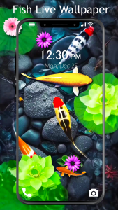 اسکرین شات برنامه Fish Live Wallpaper Koi 2