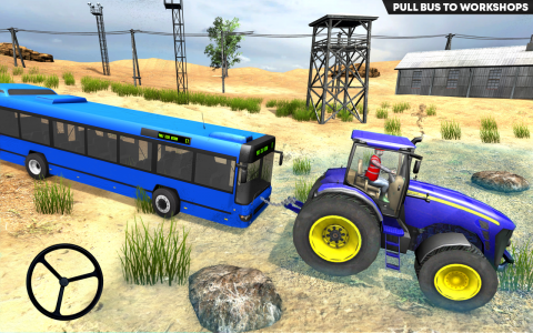اسکرین شات بازی Farming Tractor Pull Bus Games 1