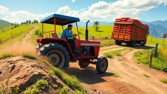 اسکرین شات 2 بازی Cargo Tractor Trolley Farming