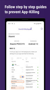 اسکرین شات 3 برنامه DontKillMyApp: Make apps work