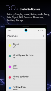 اسکرین شات برنامه PowerLine: Status bar meters 2