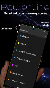 اسکرین شات برنامه PowerLine: Status bar meters 1