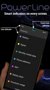 اسکرین شات 1 برنامه PowerLine: Status bar meters