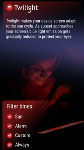 اسکرین شات برنامه Twilight: Blue light filter 3