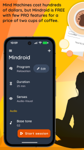 اسکرین شات 2 برنامه Mindroid: Relax, Focus, Sleep