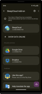 اسکرین شات برنامه SleepCloud: Backup for Sleep 2