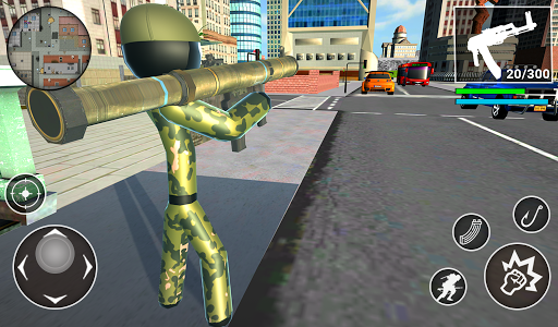 اسکرین شات بازی US Army Stickman Counter Rope Hero 3D 8