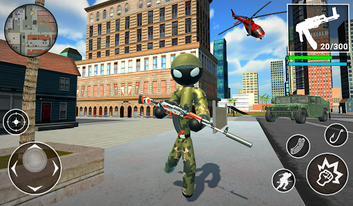 اسکرین شات بازی US Army Stickman Counter Rope Hero 3D 6