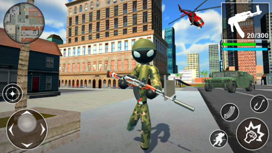 اسکرین شات بازی US Army Stickman Counter Rope Hero 3D 2