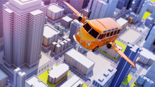 اسکرین شات 1 برنامه US Flying Bus Driving 2019